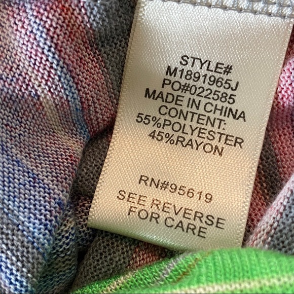 JohnPaulRichard Colorful Striped Tie Front Knit Sweater/Top - Picture 10 of 11